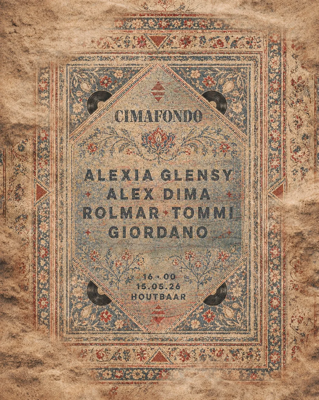 Cimafondo with Alexia Glensy, Alex Dima, ROLMAR, Giordano and Tommi event poster