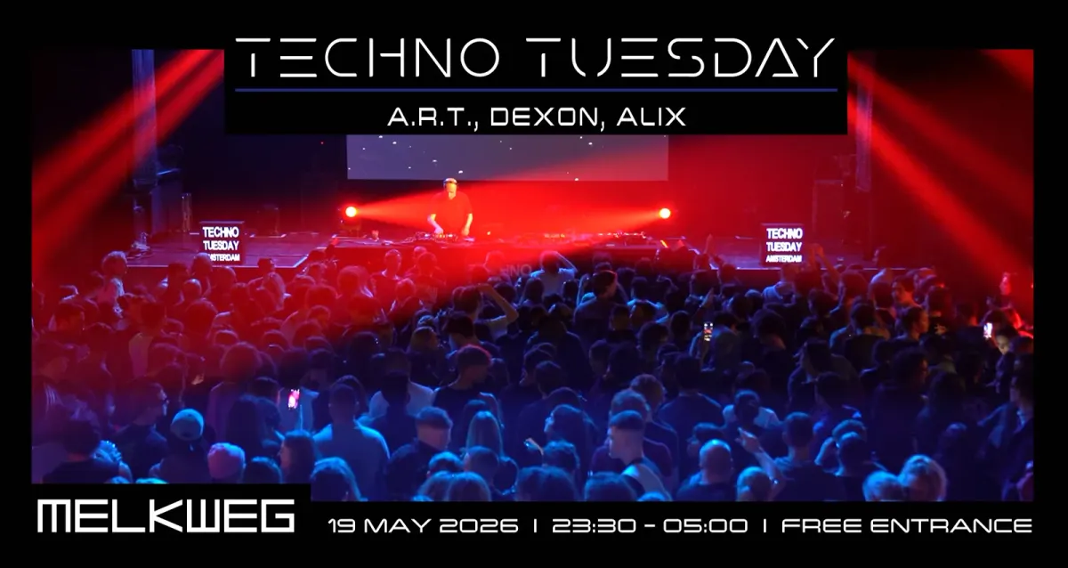 Techno Tuesday Amsterdam, A.R.T., Dexon, Alix event poster