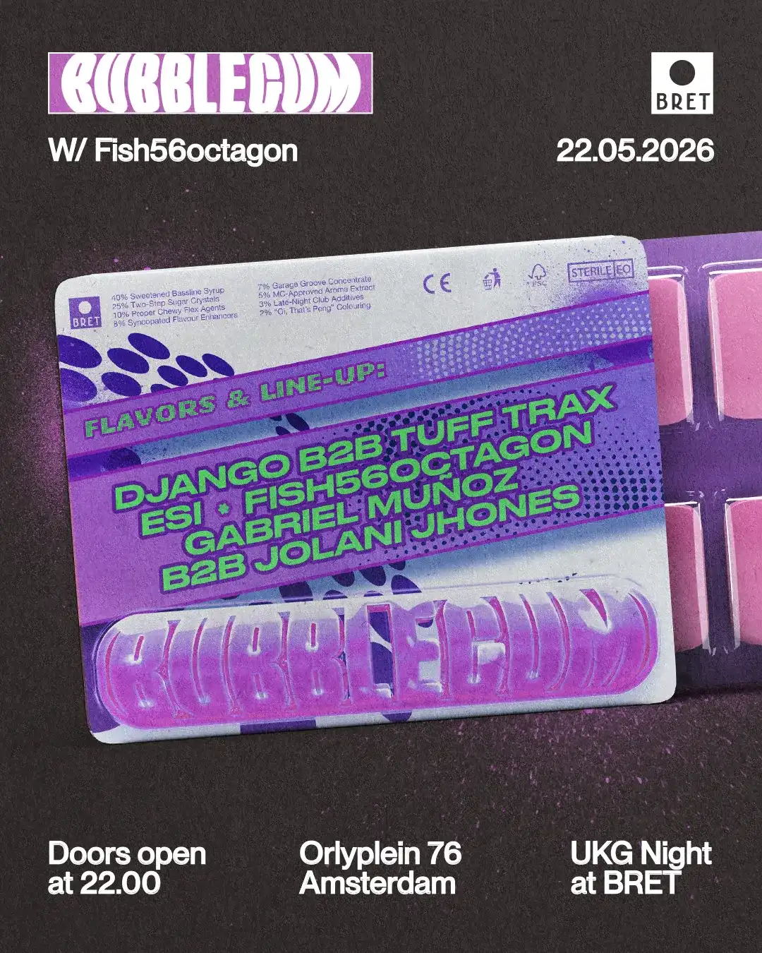 Bubblegum with Fish56Octagon event poster
