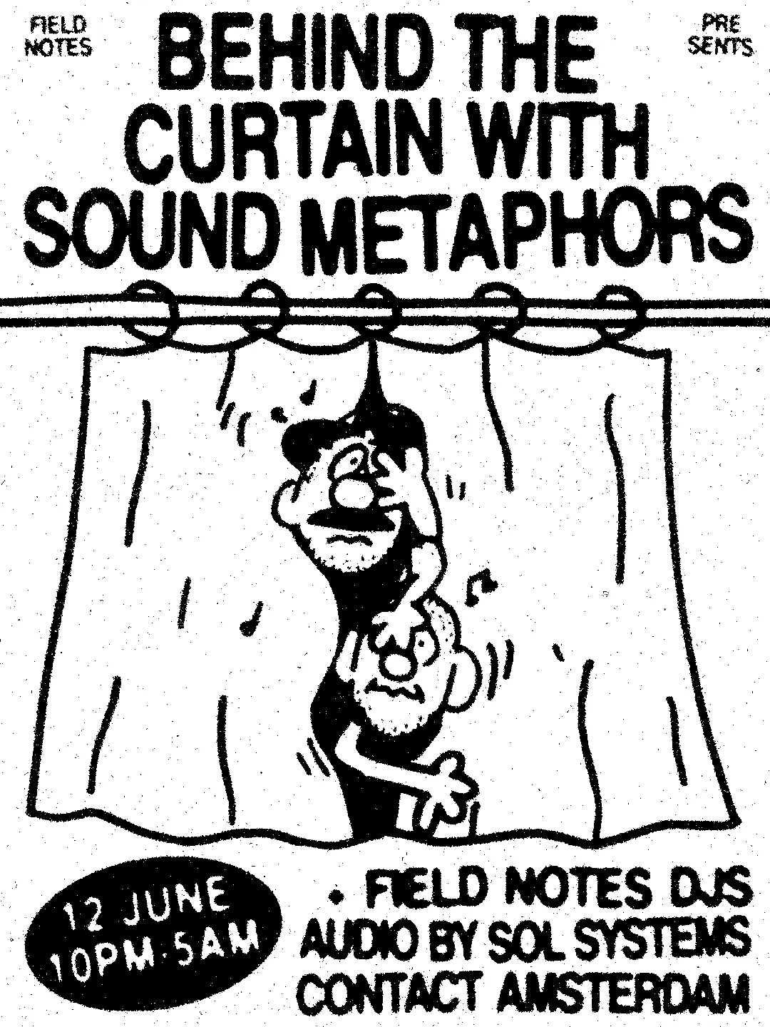 Field Notes presents Behind the Curtain with Sound Metaphors event poster