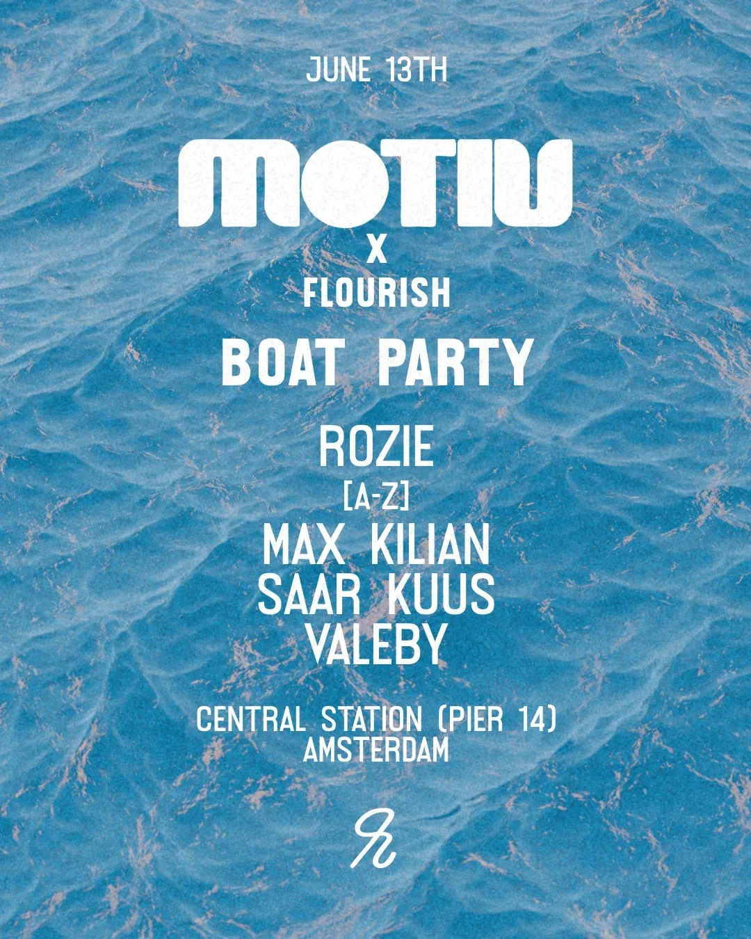 Motiv Boatparty x Flourish by Rozie event poster