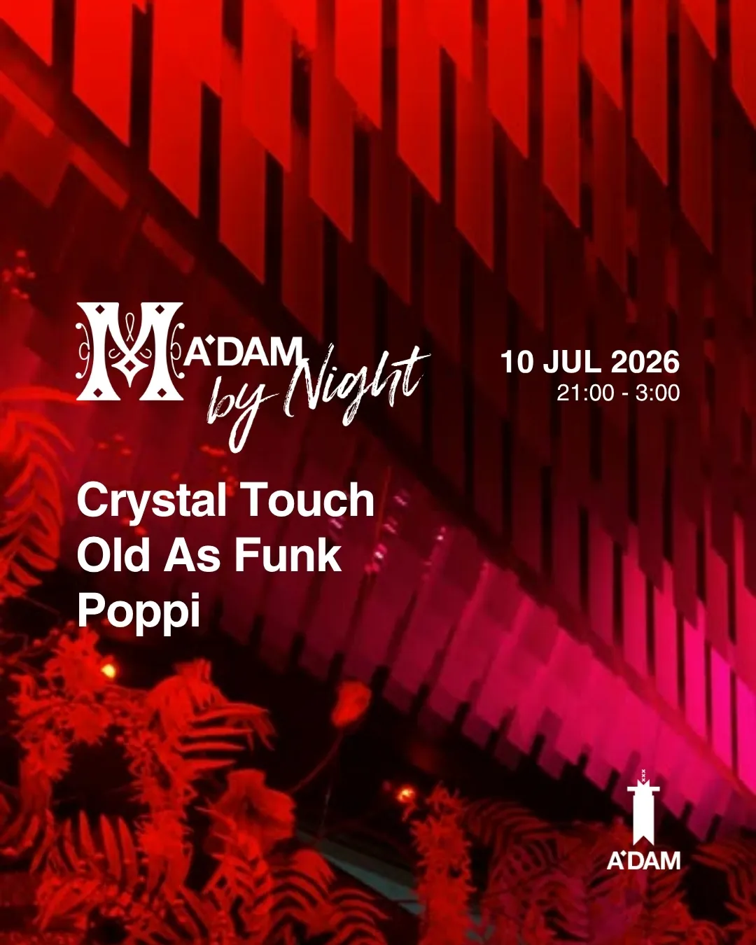 Madam by Night invites: The Disco Express event poster