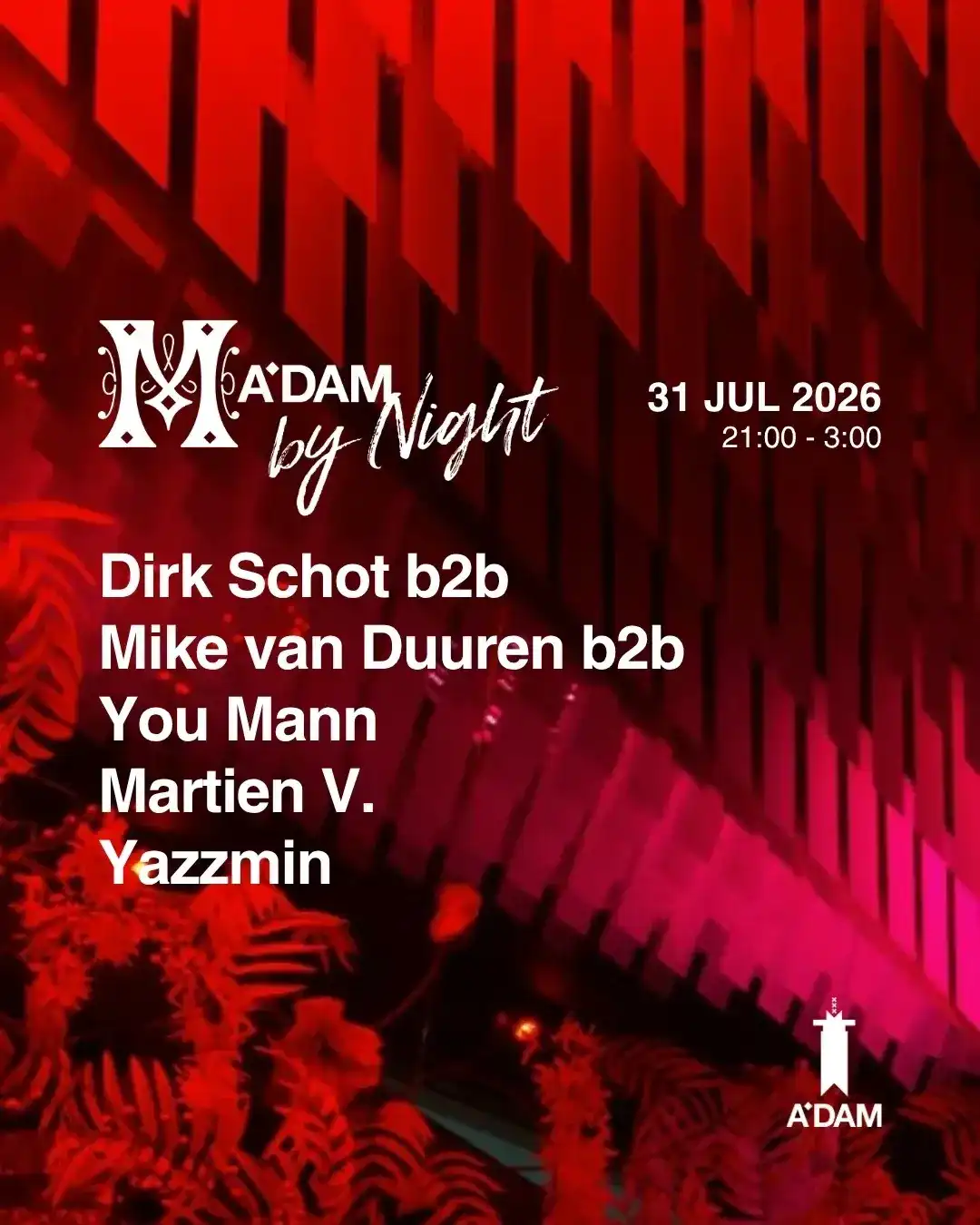 Madam by Night: Pride event poster