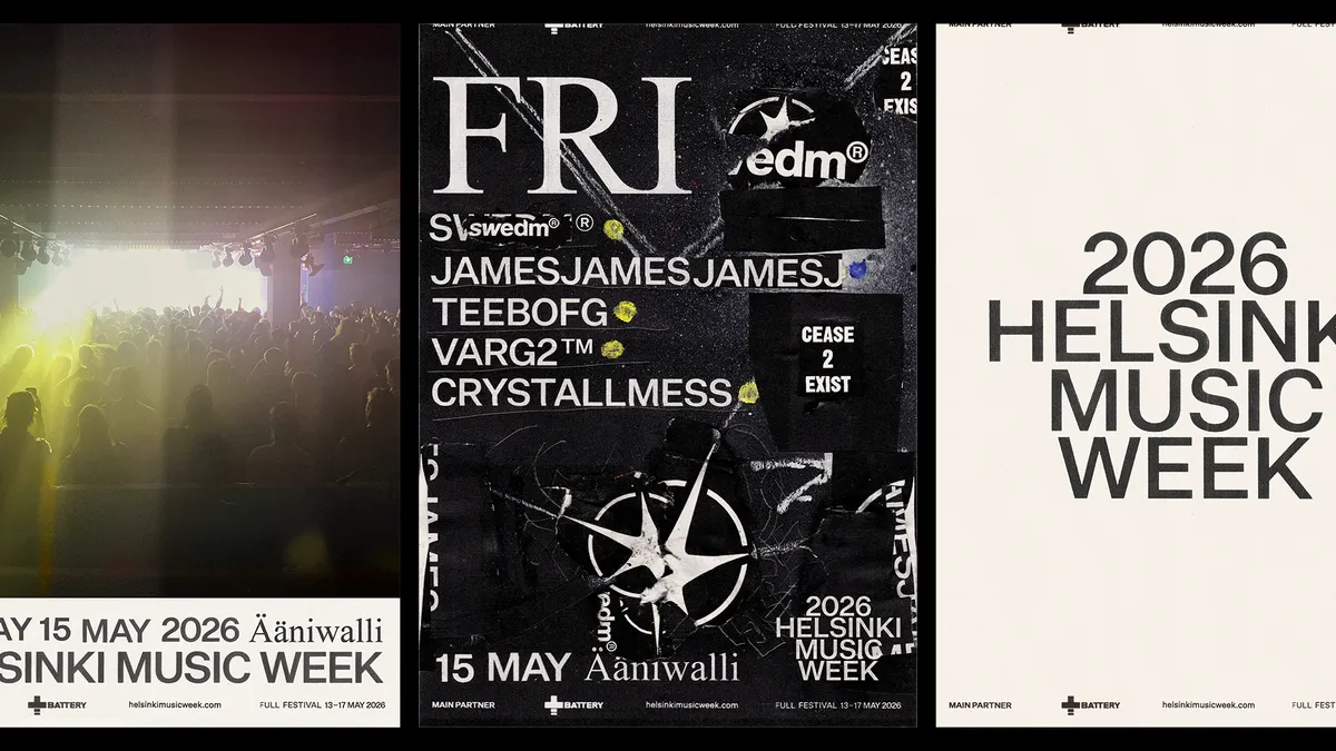 Helsinki Music Week 2026 – swedm, jamesjamesjames, Varg2tm, TeeboFG, Crystallmess event poster