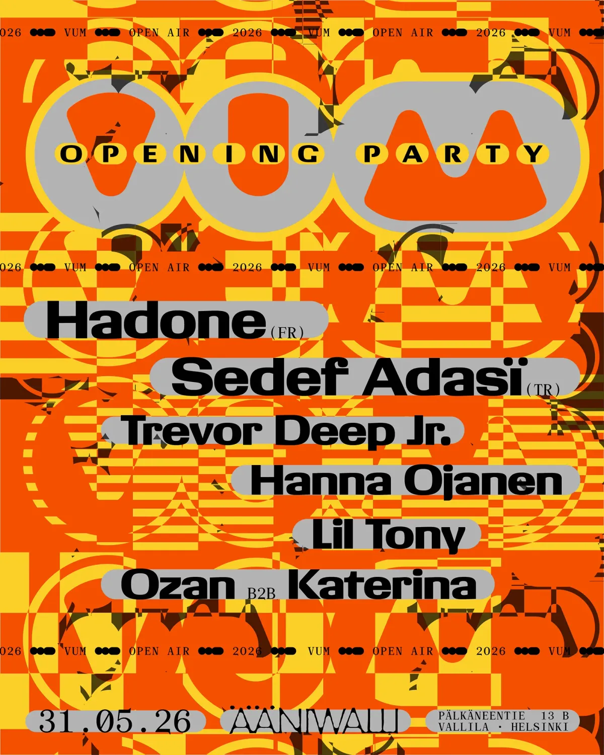 VUM Open Air 2026 Opening Party event poster