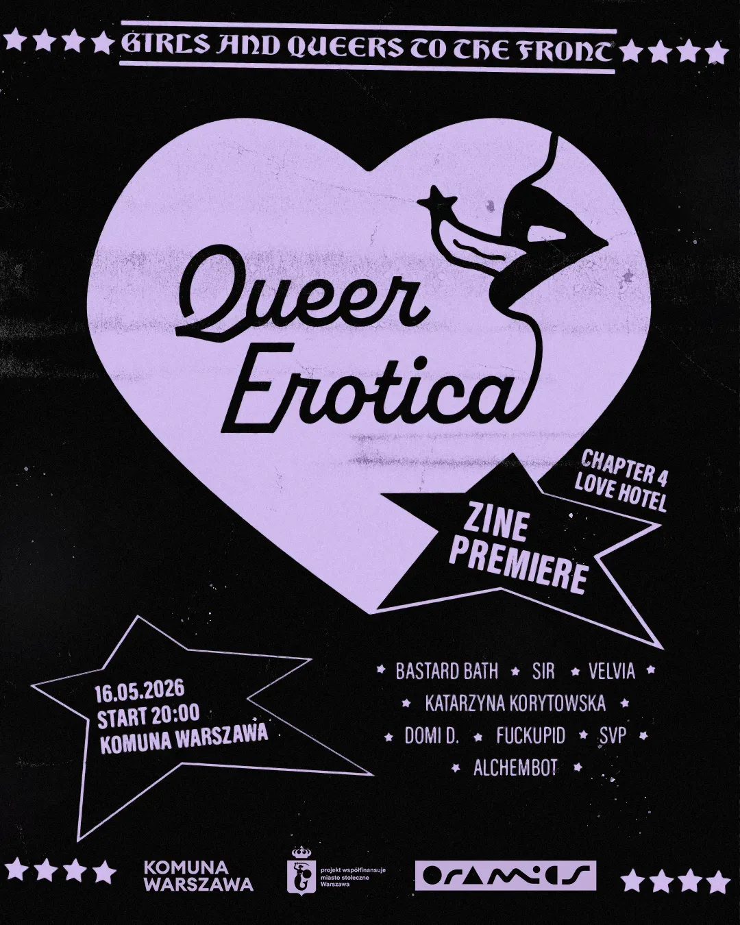 Girls and Queers to the Front: Premiera QUEER ER☆TICA ZINE 4 event poster