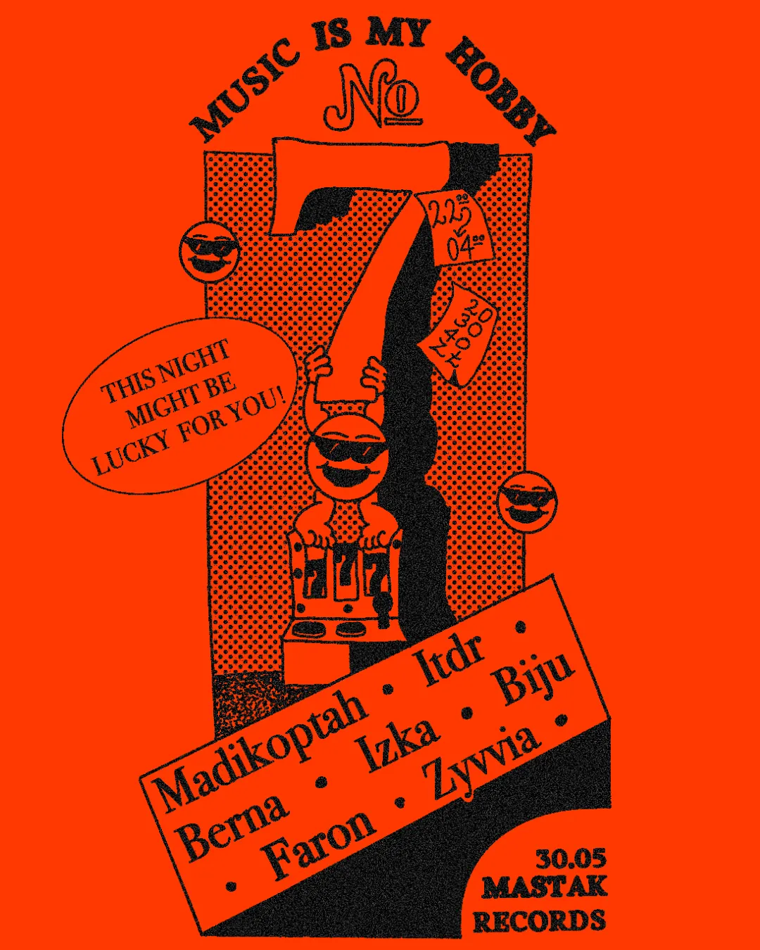 MUSIC IS MY HOBBY #7: BIJU madikoptah IZKA BERNA ZYVVIA faron ITDR event poster