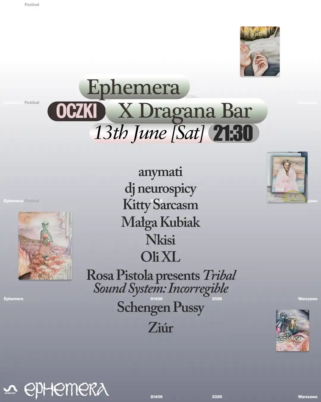 Ephemera Festival 2026: Ephemera x Dragana Bar event poster