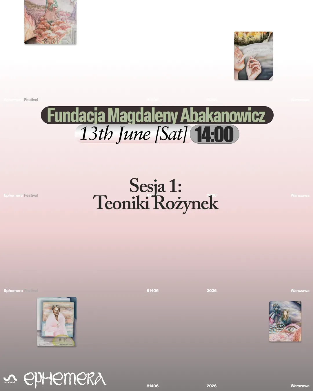 Ephemera Festival 2026: Teoniki Rożynek event poster