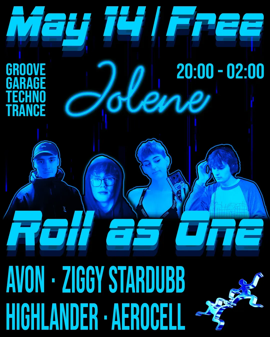 Jolene x ROLL AS ONE event poster