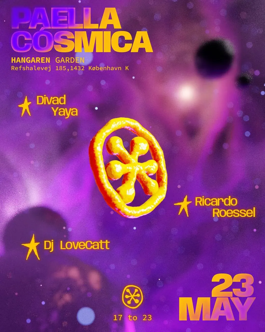 HELLO COSMIES, PAELLA IS BACK event poster
