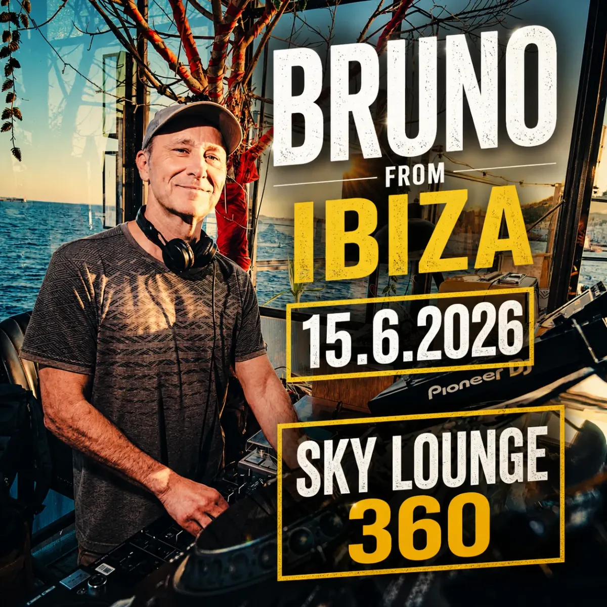Sunset Rooftop with Bruno From Ibiza event poster