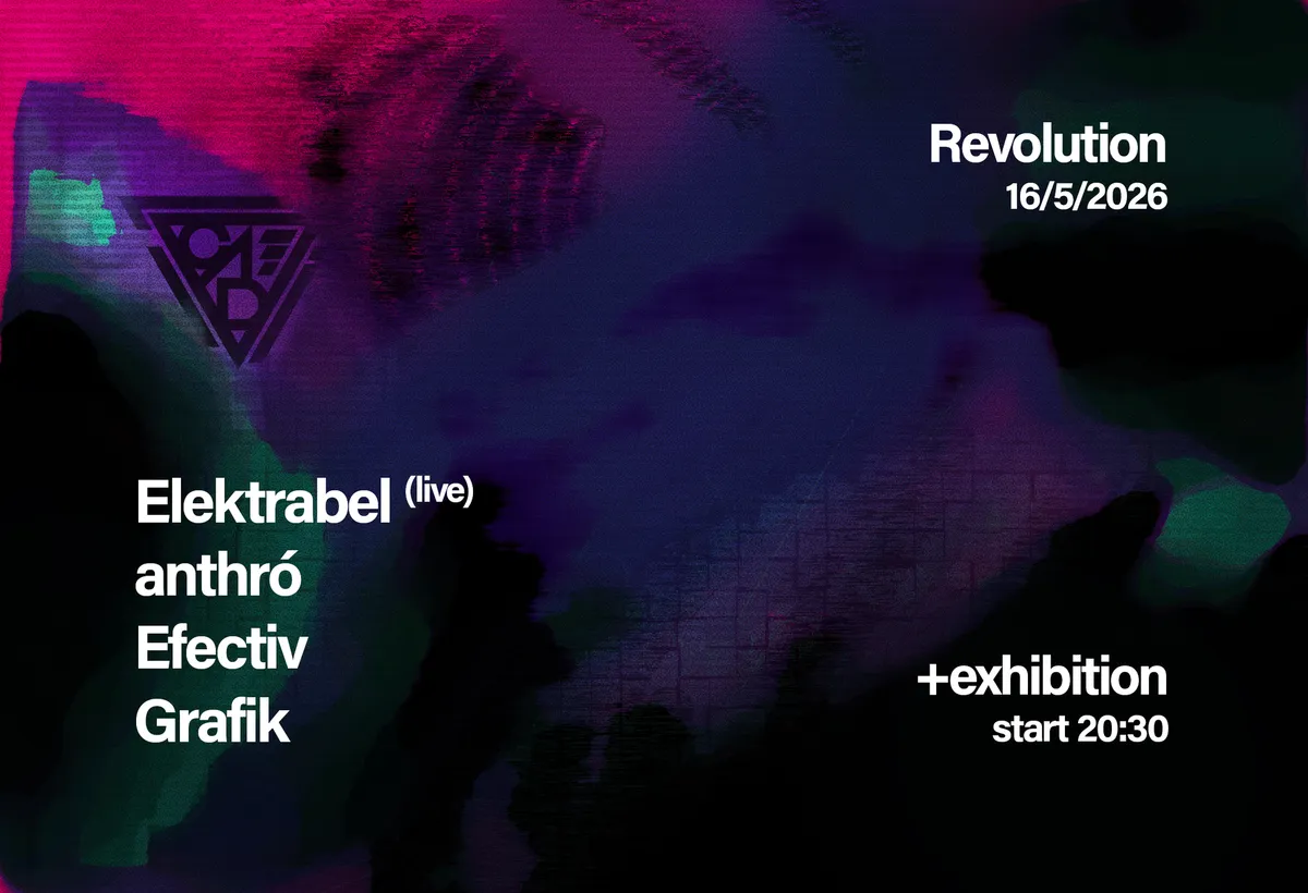 Control Revolution + exhibition // Elektrabel (live), anthró, Efectiv, Grafik event poster