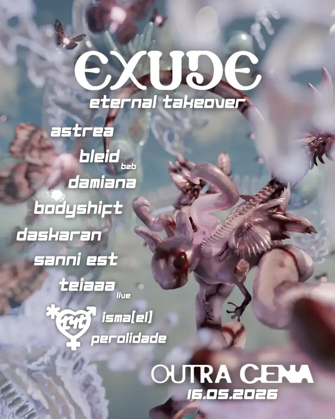 exude showcase / T4T event poster