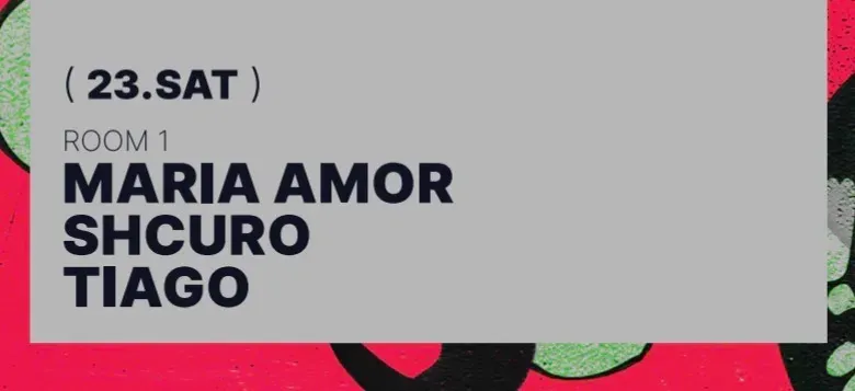 Ministerium Club // Maria Amor, Shcuro & Tiago event poster