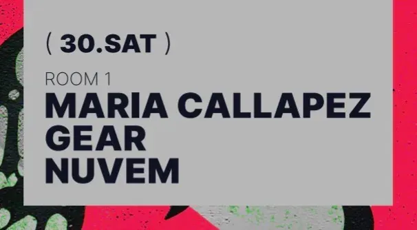 Ministerium Club // Maria Callapez, Gear & Nuvem event poster