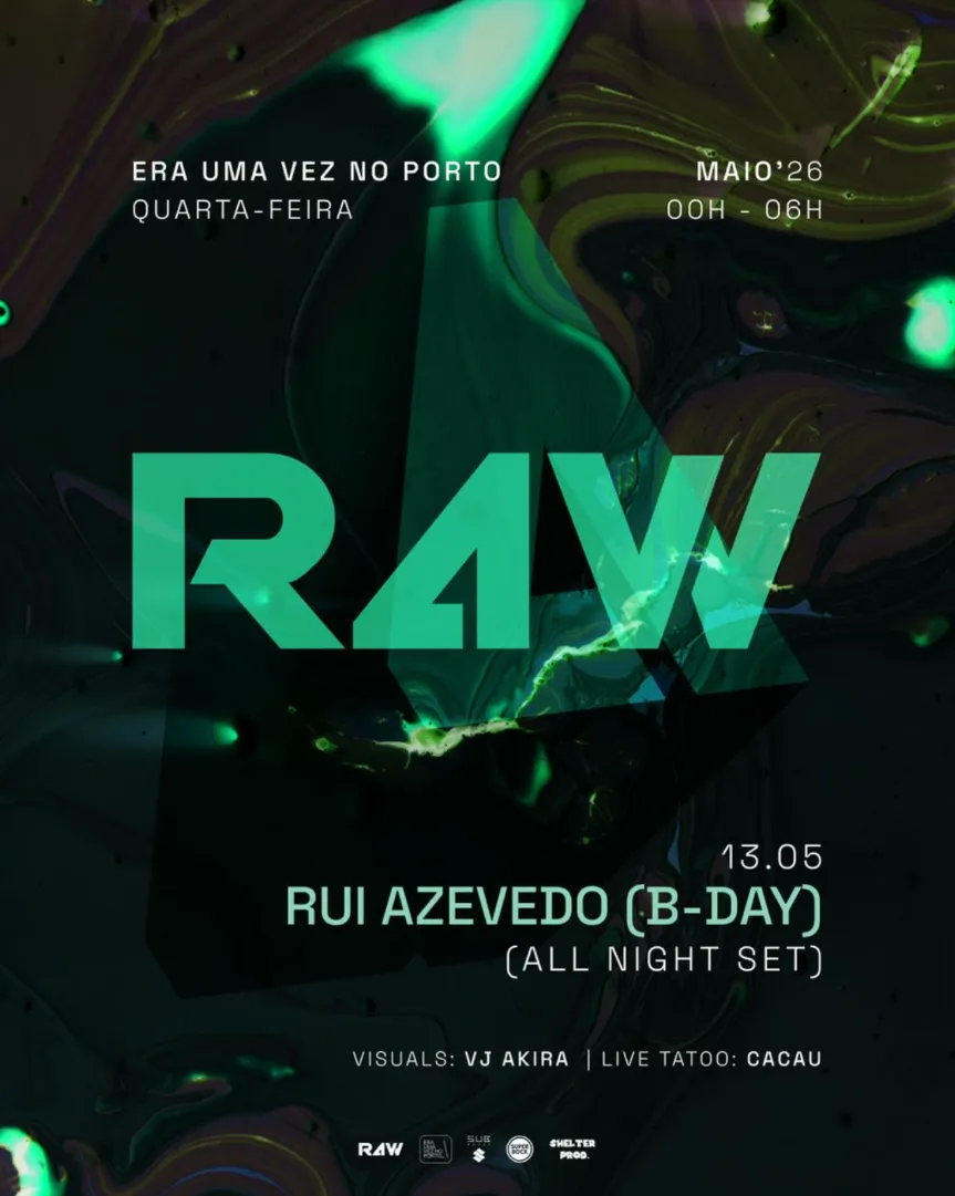 R4W / Rui Azevedo (B-Day) All Night Set event poster