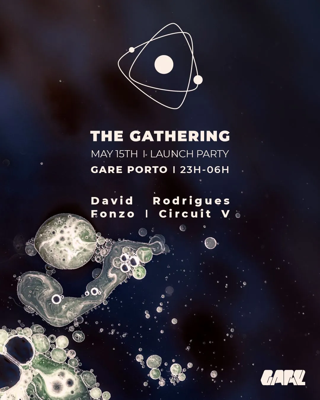 The Gathering Atmos with Fonzo [live], David Rodrigues, Circuit V event poster
