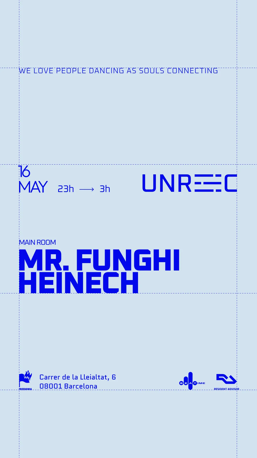 UNREC with Mr. Funghi and Heinech event poster