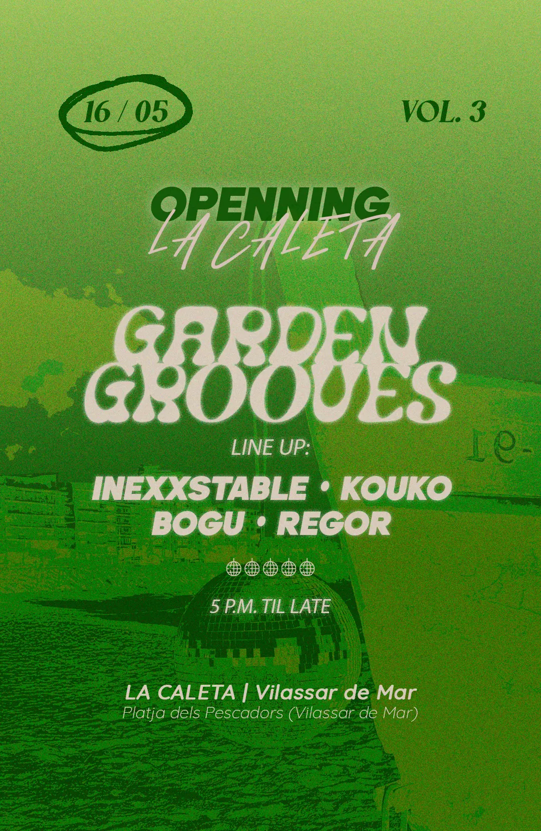 [FREE EVENT] GARDEN GROOVES Vol.3 / INEXXSTABLE, REGOR, BOGU, Kouko event poster