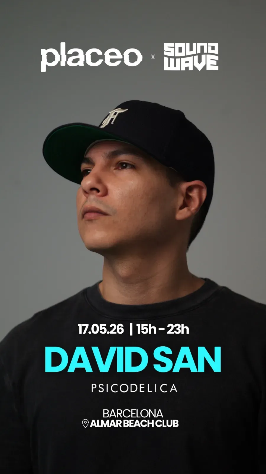 Placeo & Soundwave pres. David San | All Day Free Beach Party – Groovy Sunday event poster