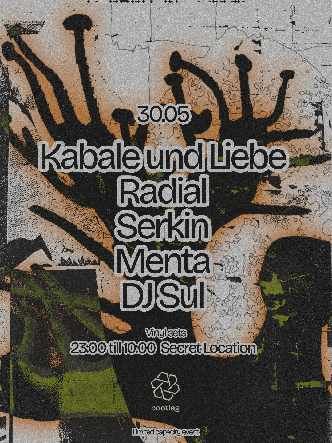 Bootleg: Kabale und Liebe + Radial + Serkin + MENTA + DJ Sul event poster