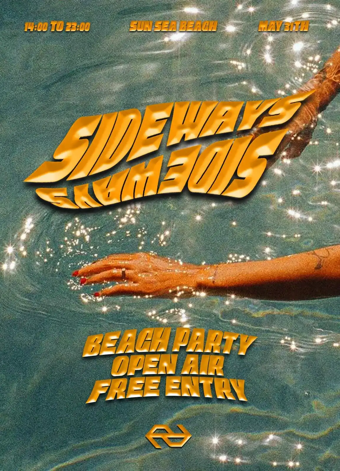 SIDEWAYS GOES TO THE BEACH event poster