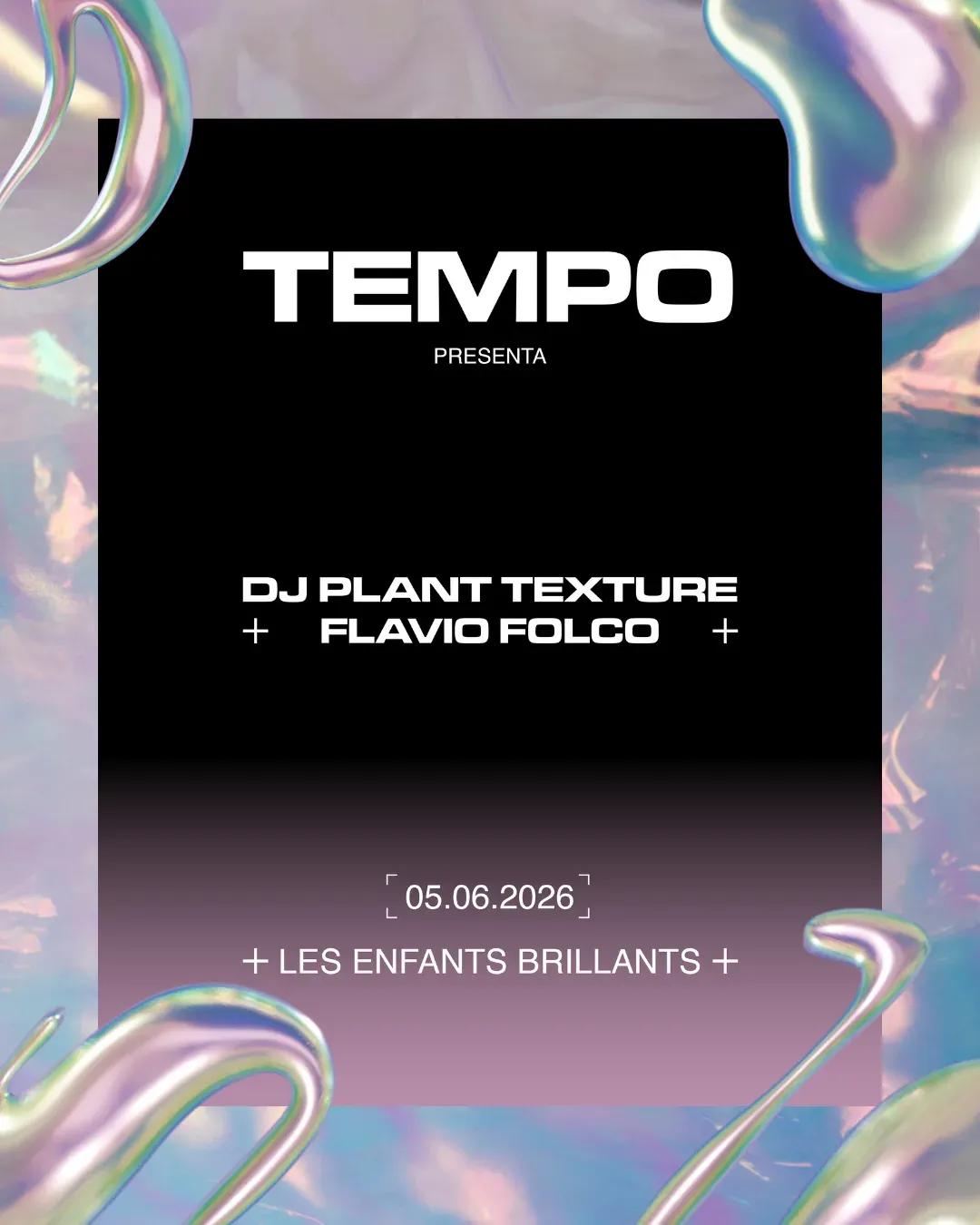 Tempo at Les Enfants w. DJ Planet Texture + Flavio Folco event poster