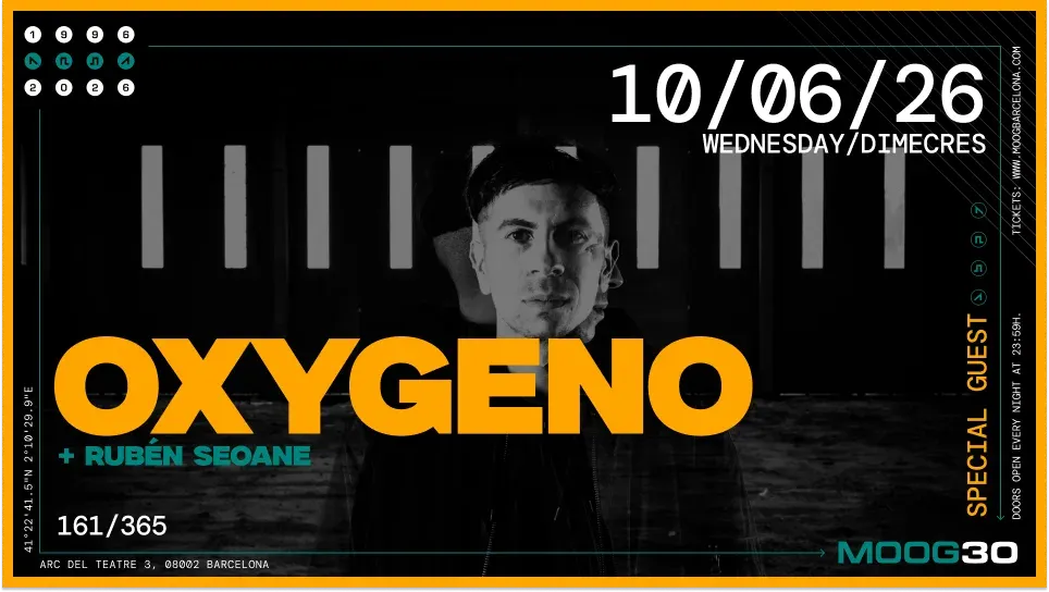 Oxygeno + Rubén Seoane event poster