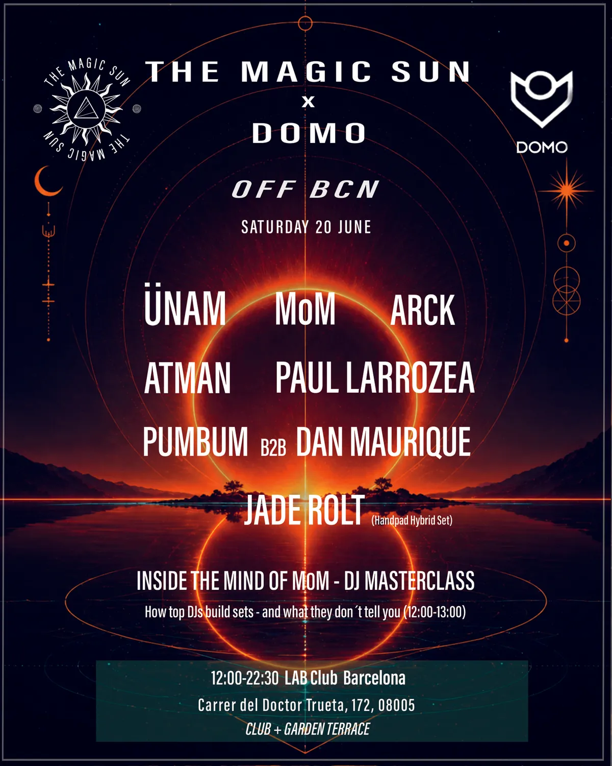THE MAGIC SUN x DOMO - OFF BCN event poster