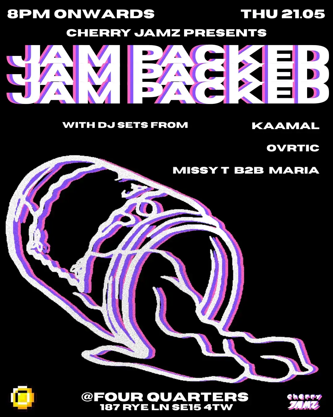Jam Packed at Four Quarters Peckham event poster