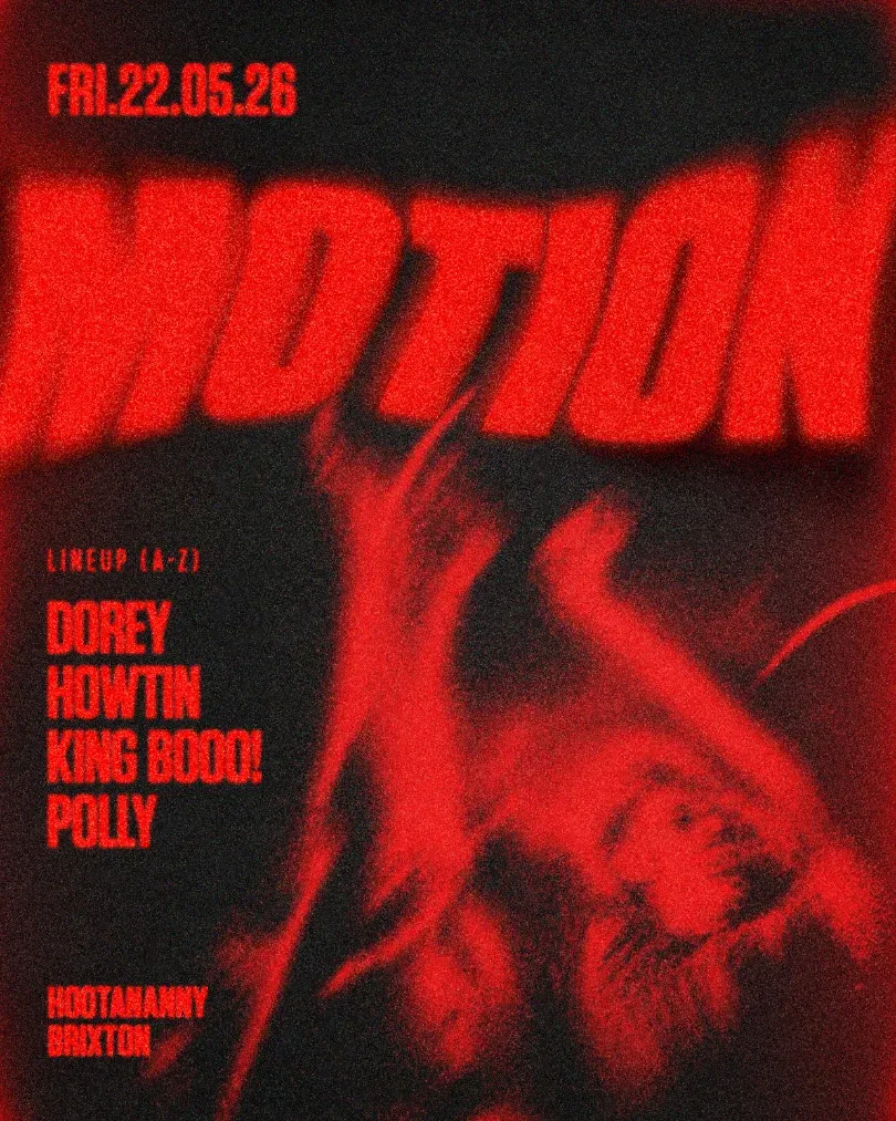 Motion: Dorey, Howtin, KING BOOO! + Polly event poster