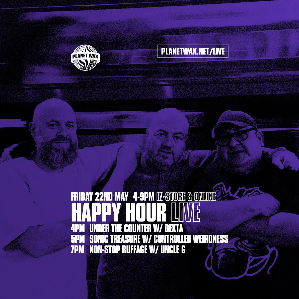 THE HAPPY HOURS event poster
