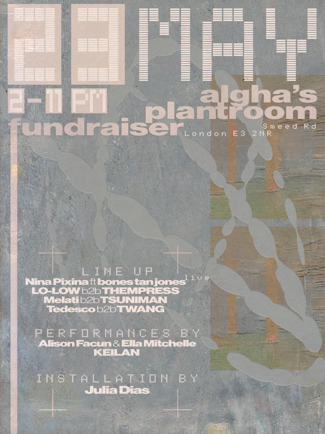 Algha's Plantroom fundraiser event poster