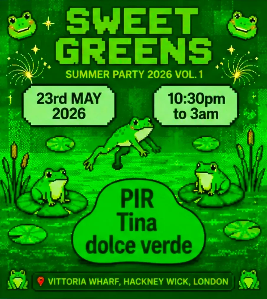 Sweet Greens - Summer Party Vol.1: PIR, TINA, Dolce Verde event poster