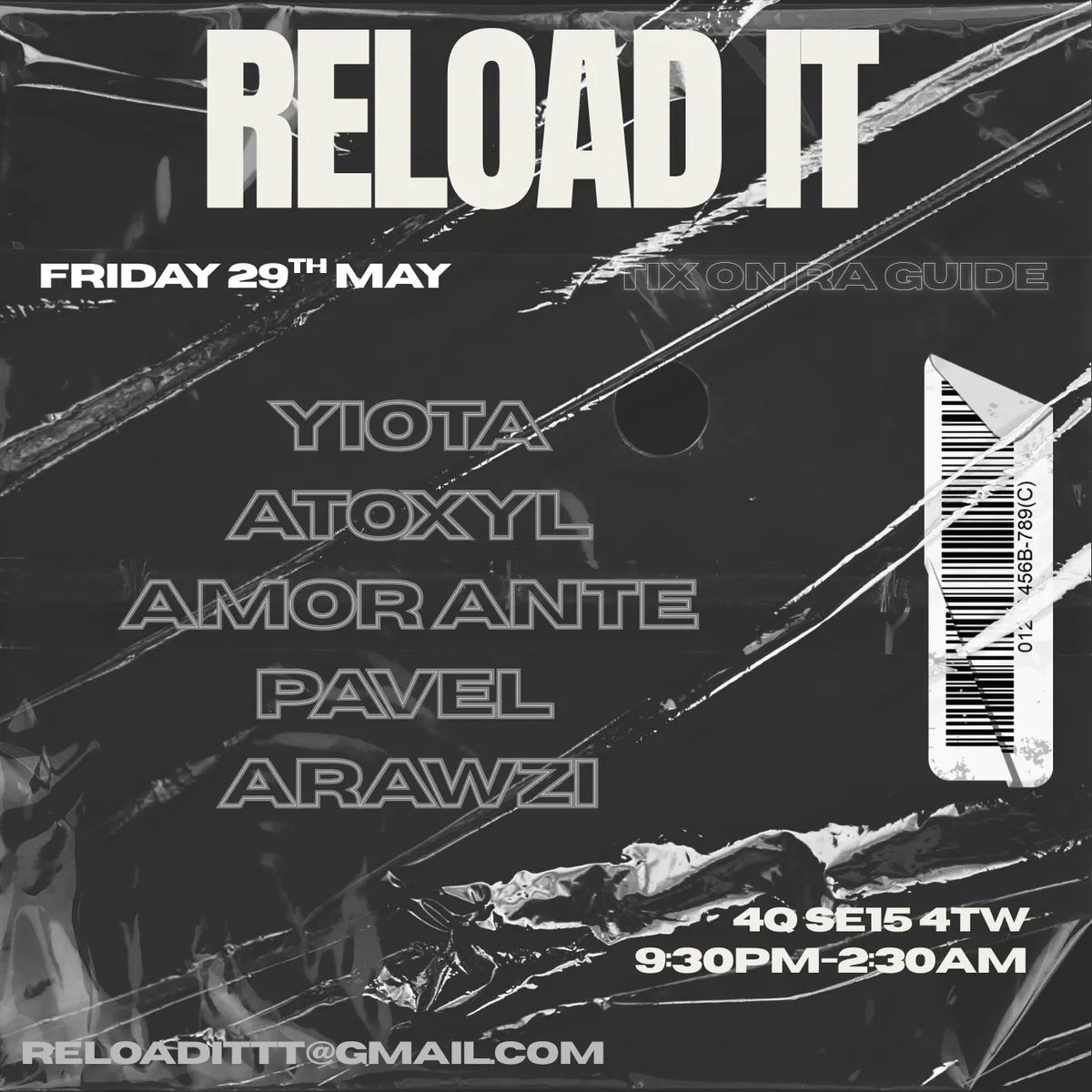 Reload it event poster