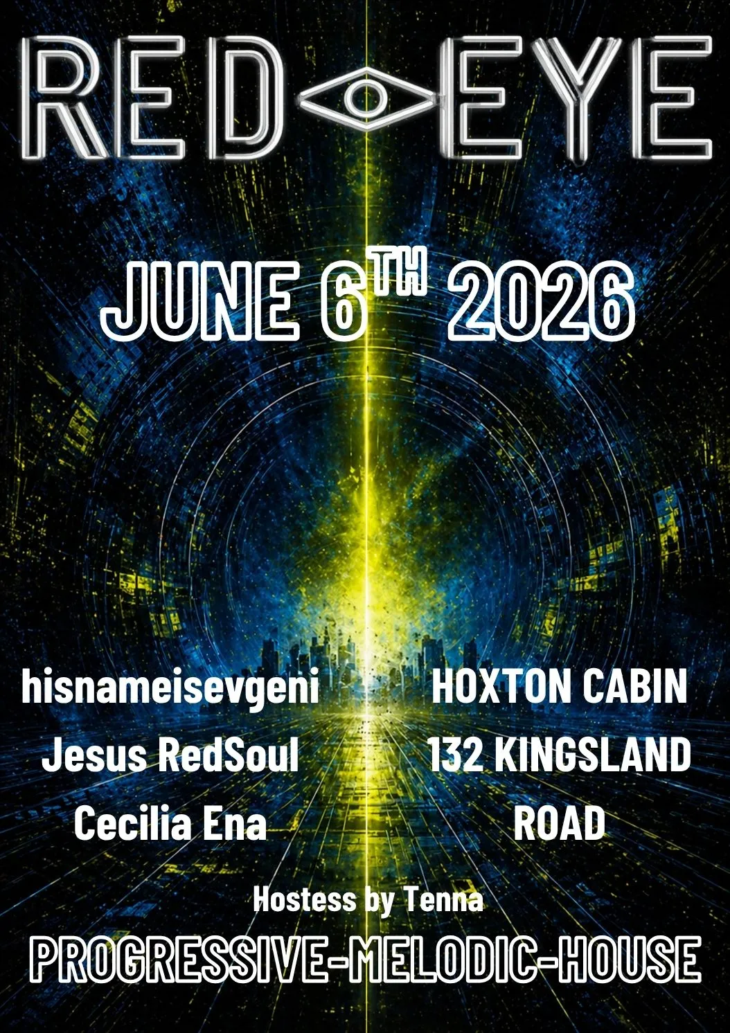 RED EYE - PROGRESSIVE-MELODIC-HOUSE event poster