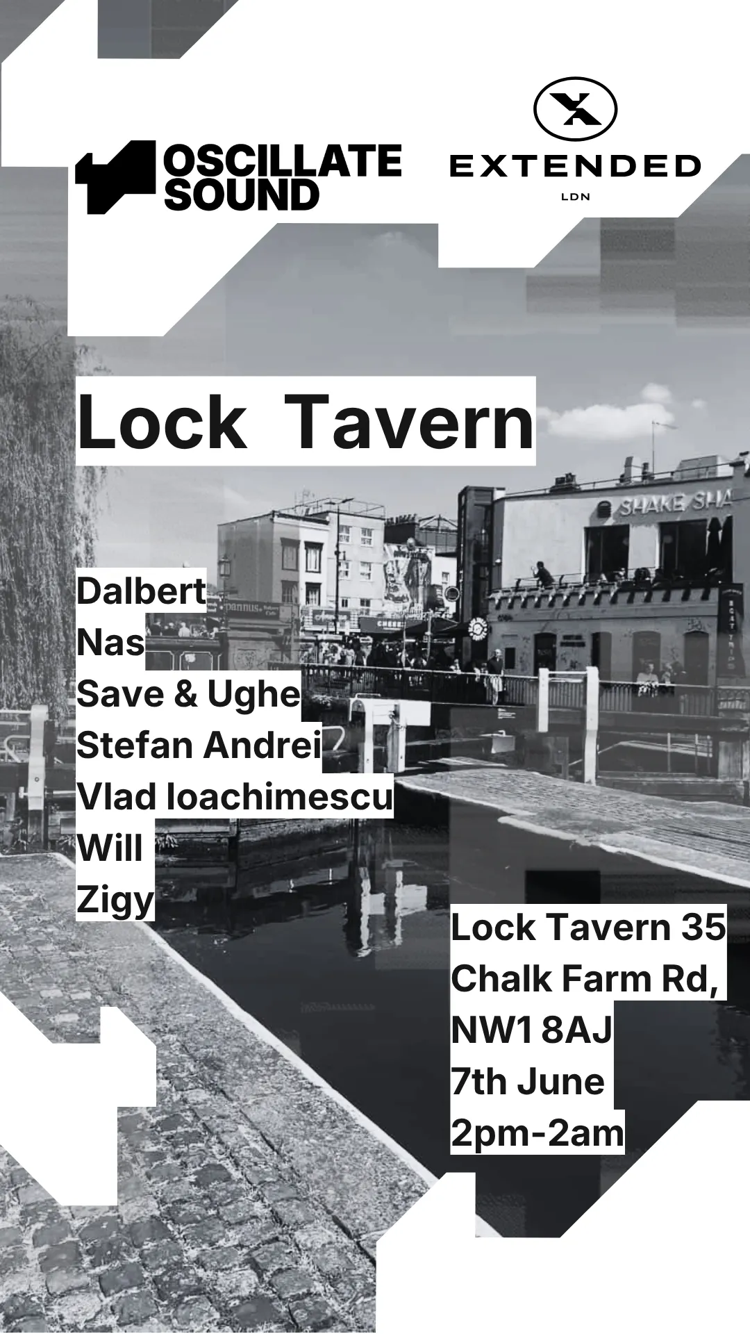 Extended x Oscillate Pub Session Camden Lock event poster