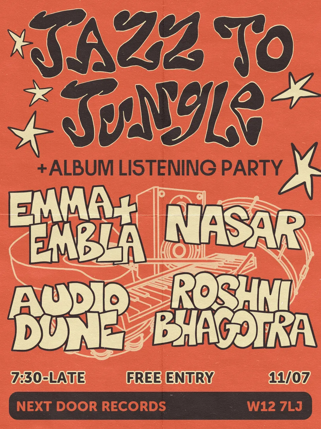 JAZZ TO JUNGLE (3) + Album Listening Session: Play with the Changes event poster