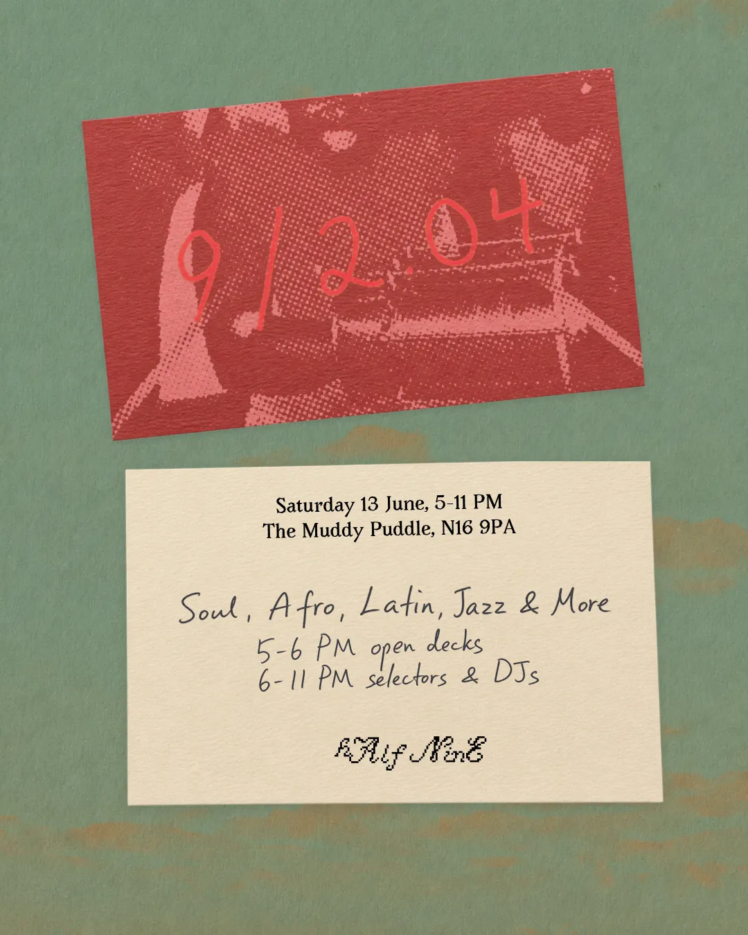 Half Nine (9/2.04) event poster