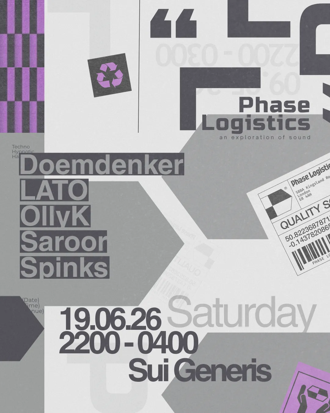 Phase Logistics: PL02 event poster