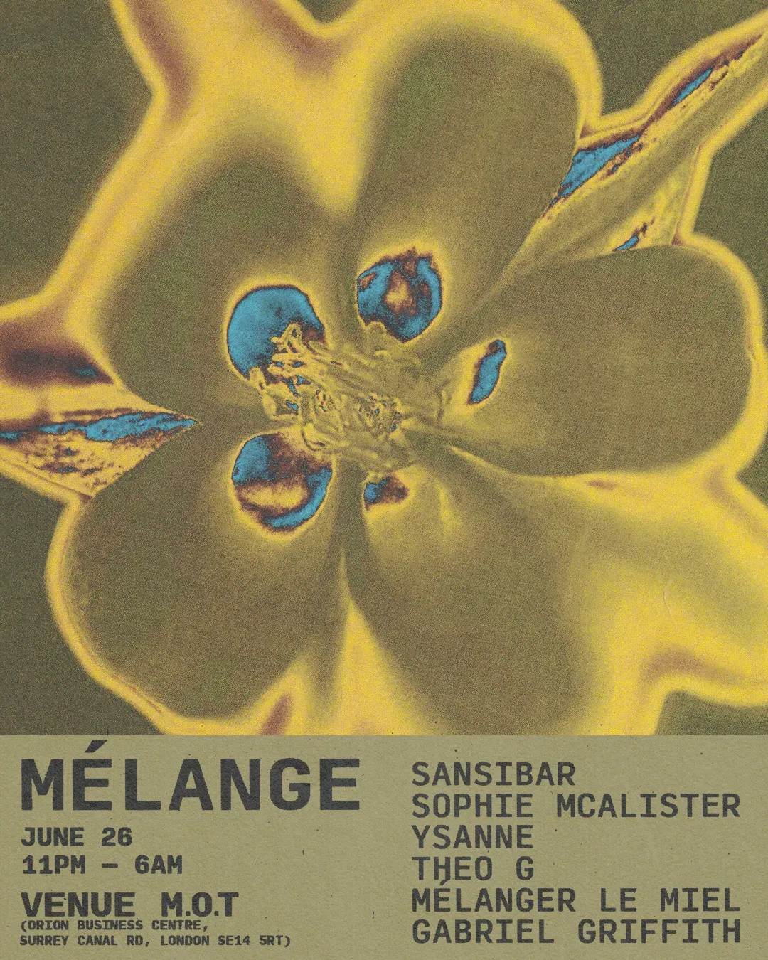 Mélange with Sansibar, Sophie McAlister, Ysanne + more event poster