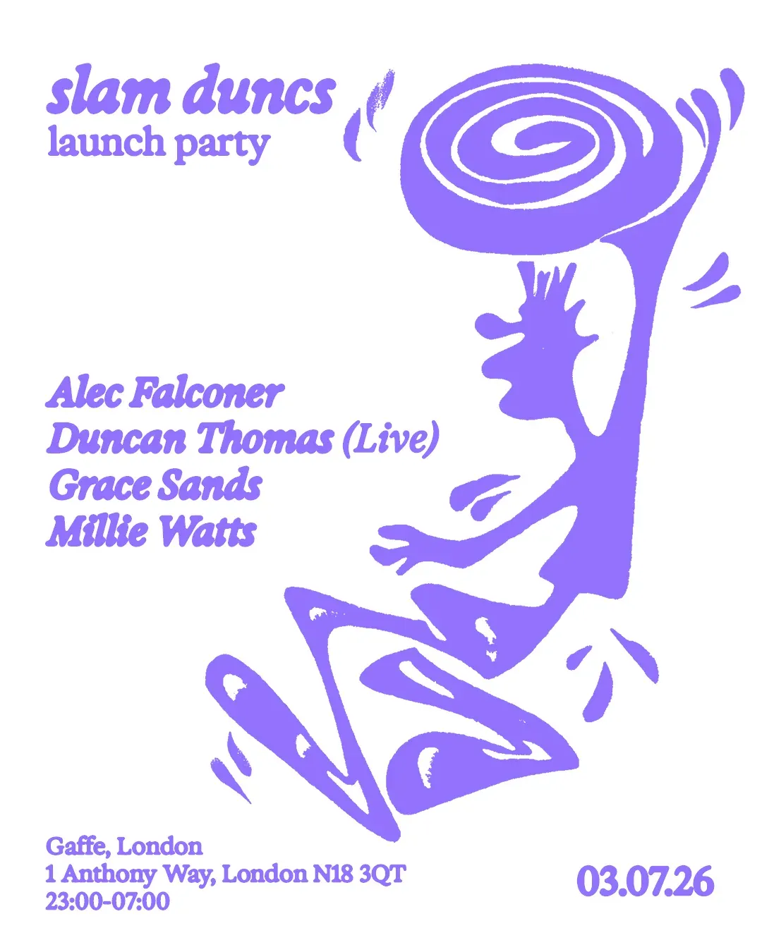 Slam Duncs Launch Party event poster