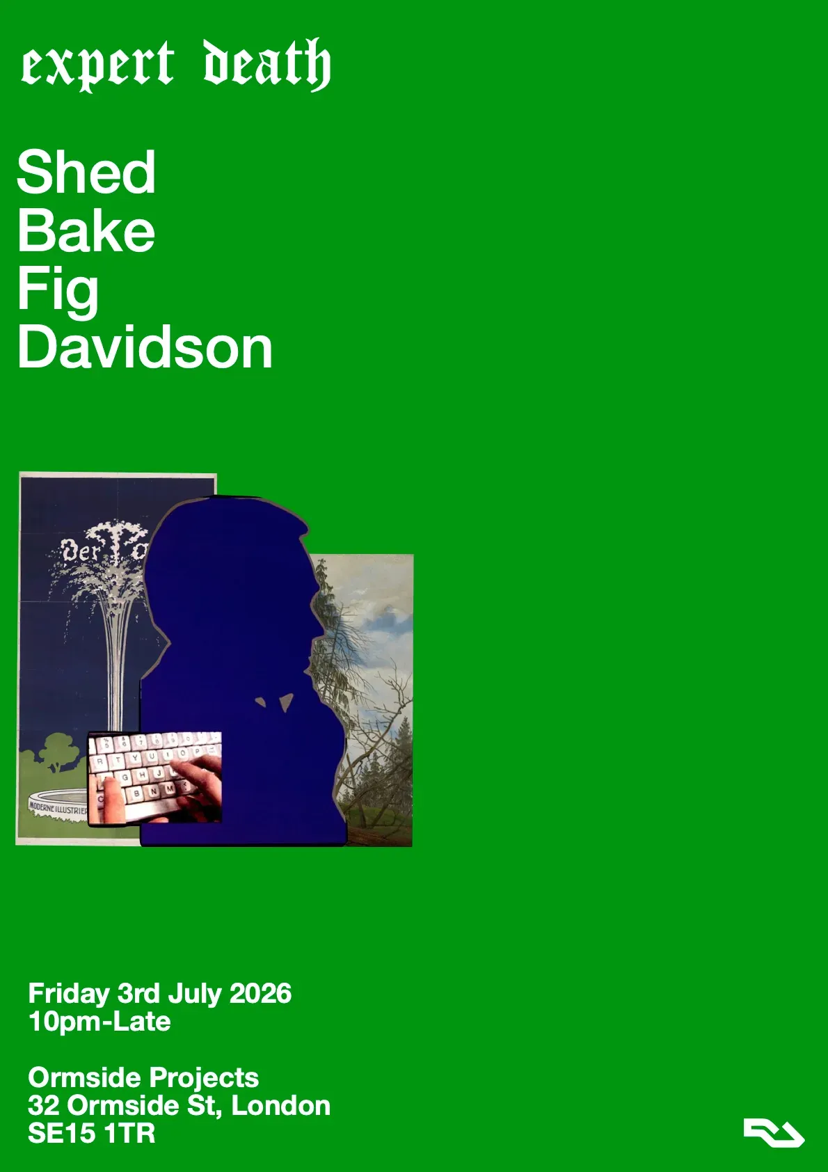 Expert Death 11: Shed, Bake, Fig + Davidson event poster