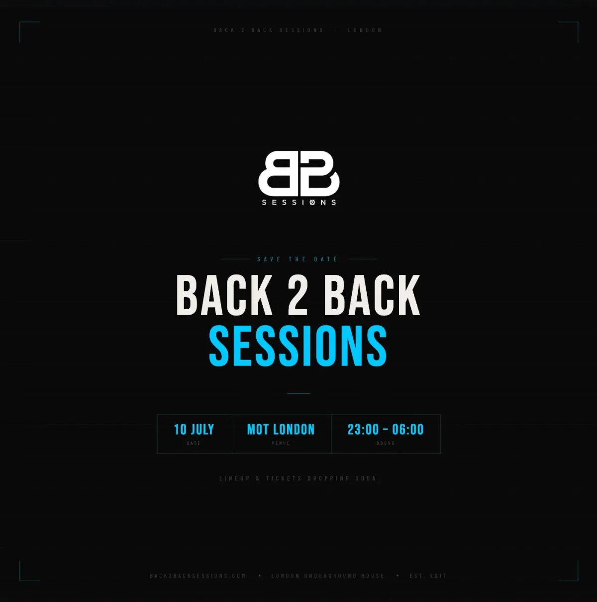 Back 2 Back Sessions event poster