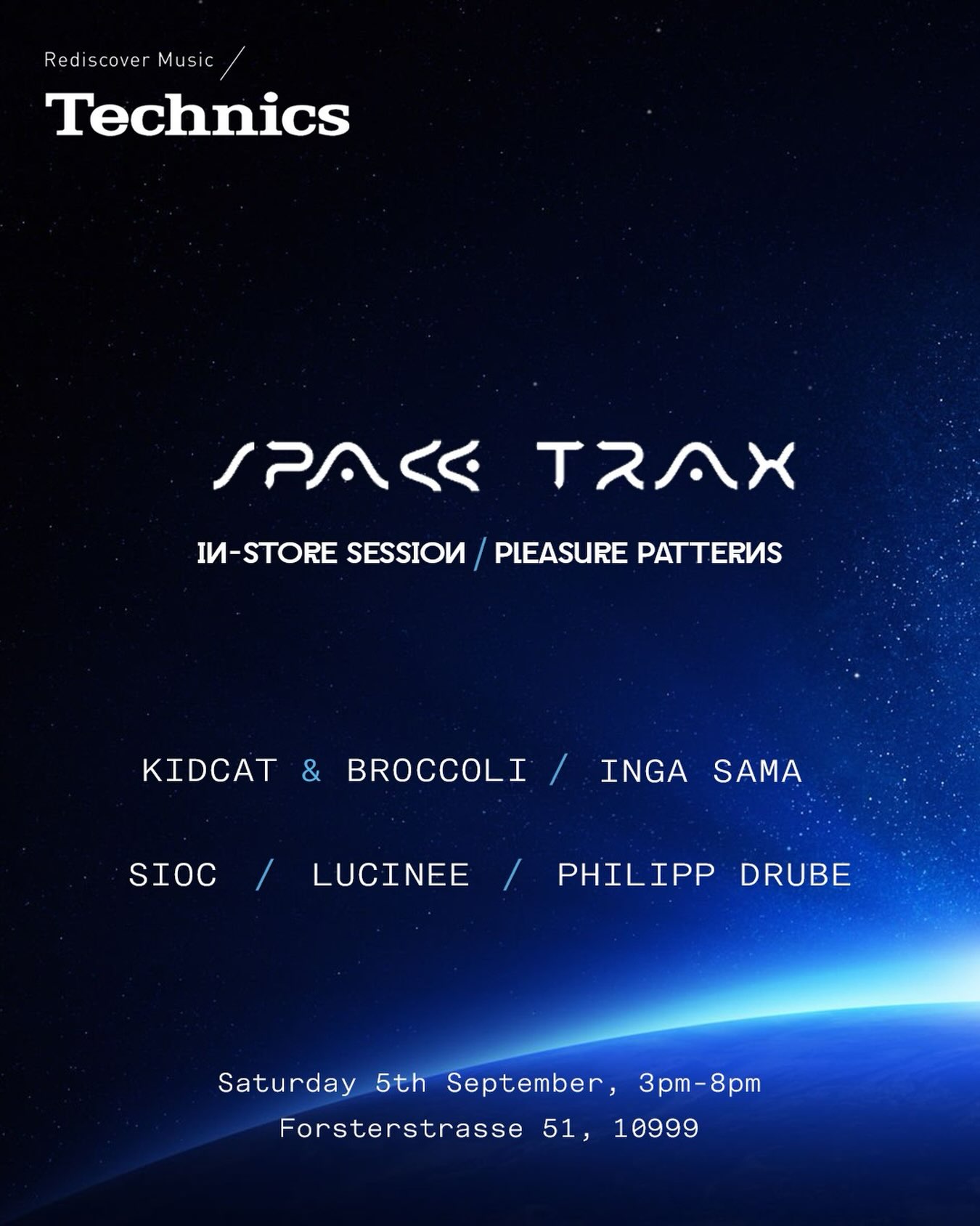 Space Trax In-Store event poster
