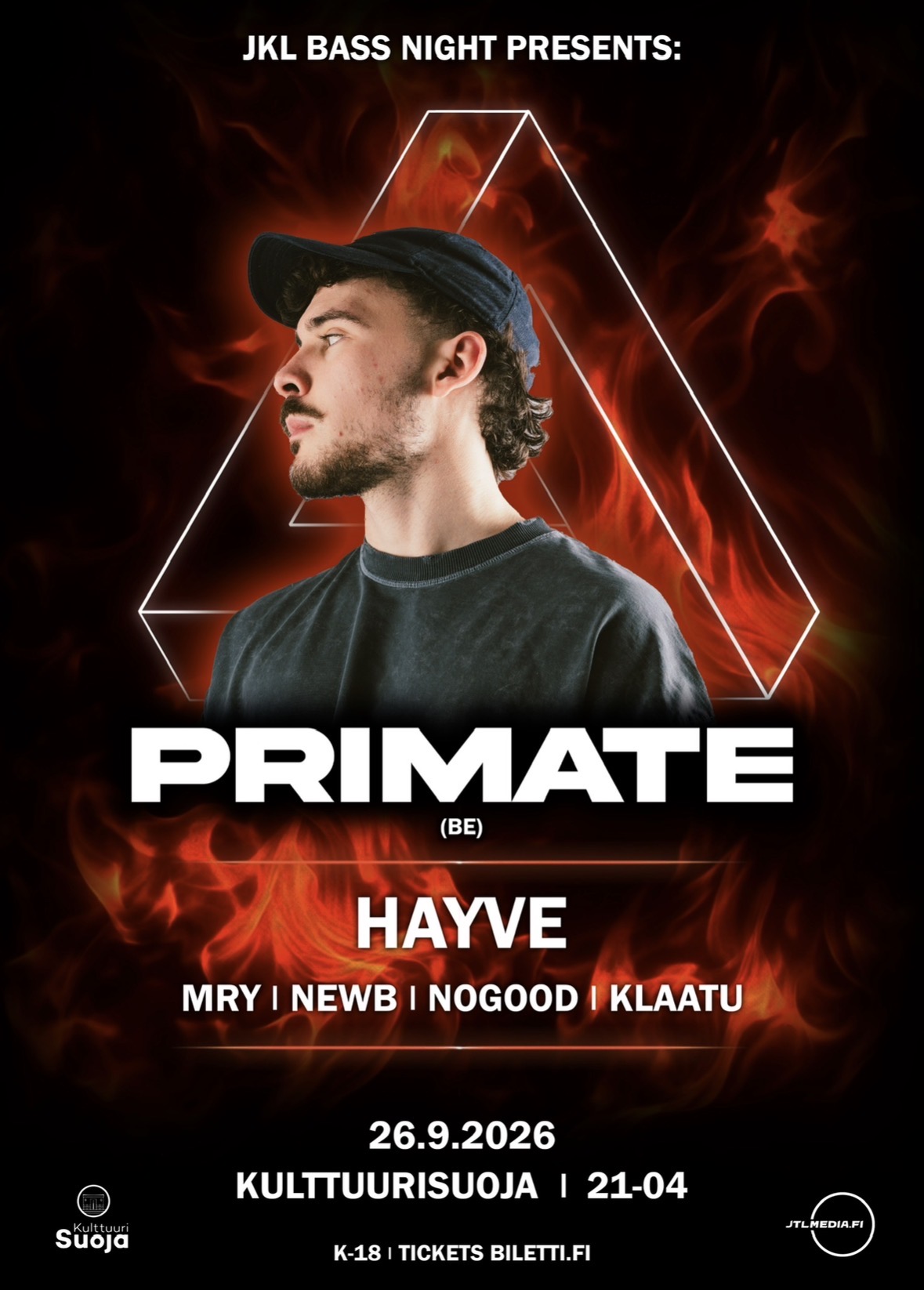 JKL BASS NIGHT PRESENTS: PRIMATE (BE) event poster