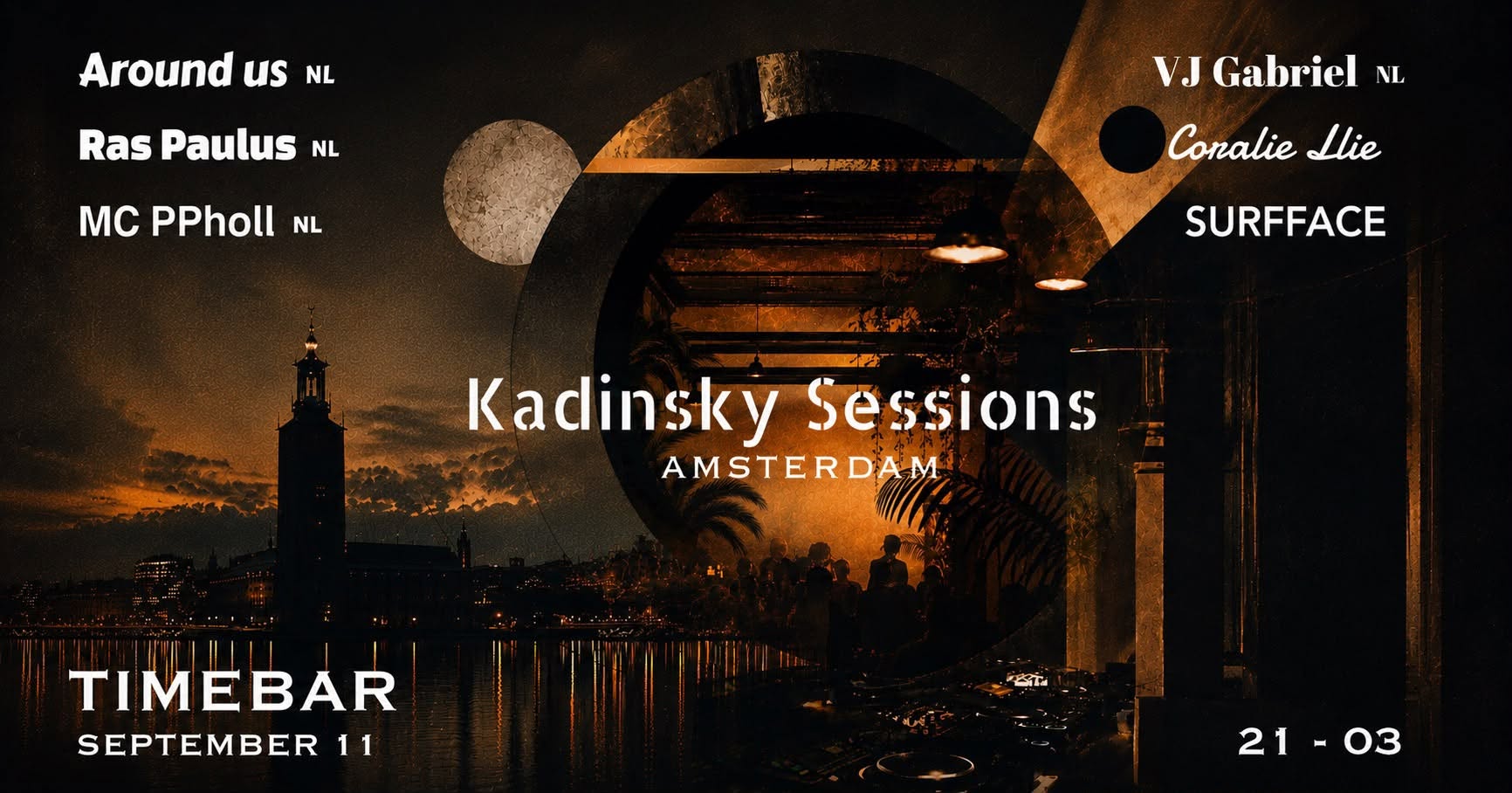 Timebar Presents Kadinsky Sessions Amsterdam event poster