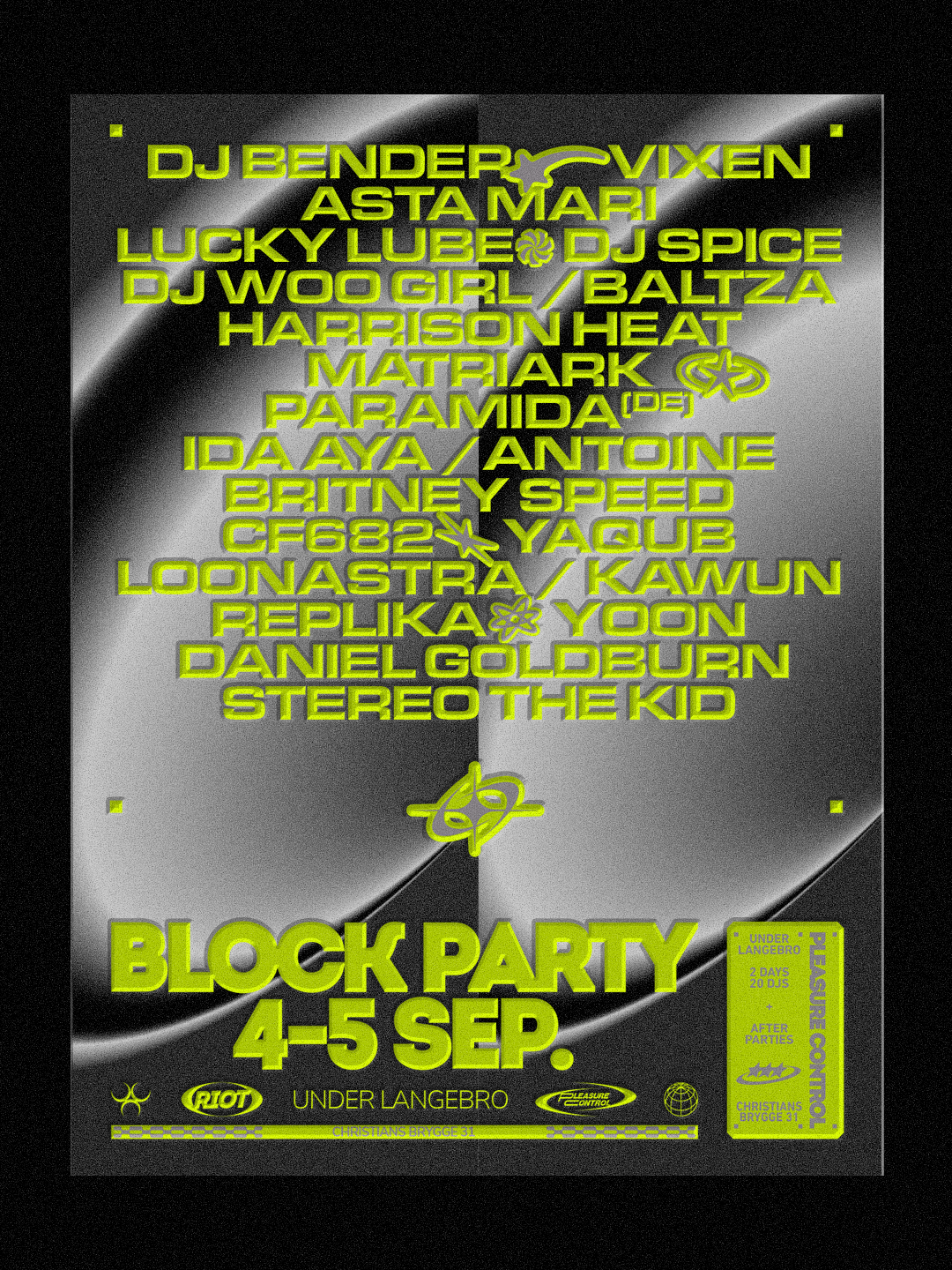 BLOCK PARTY UNDER LANGEBRO event poster