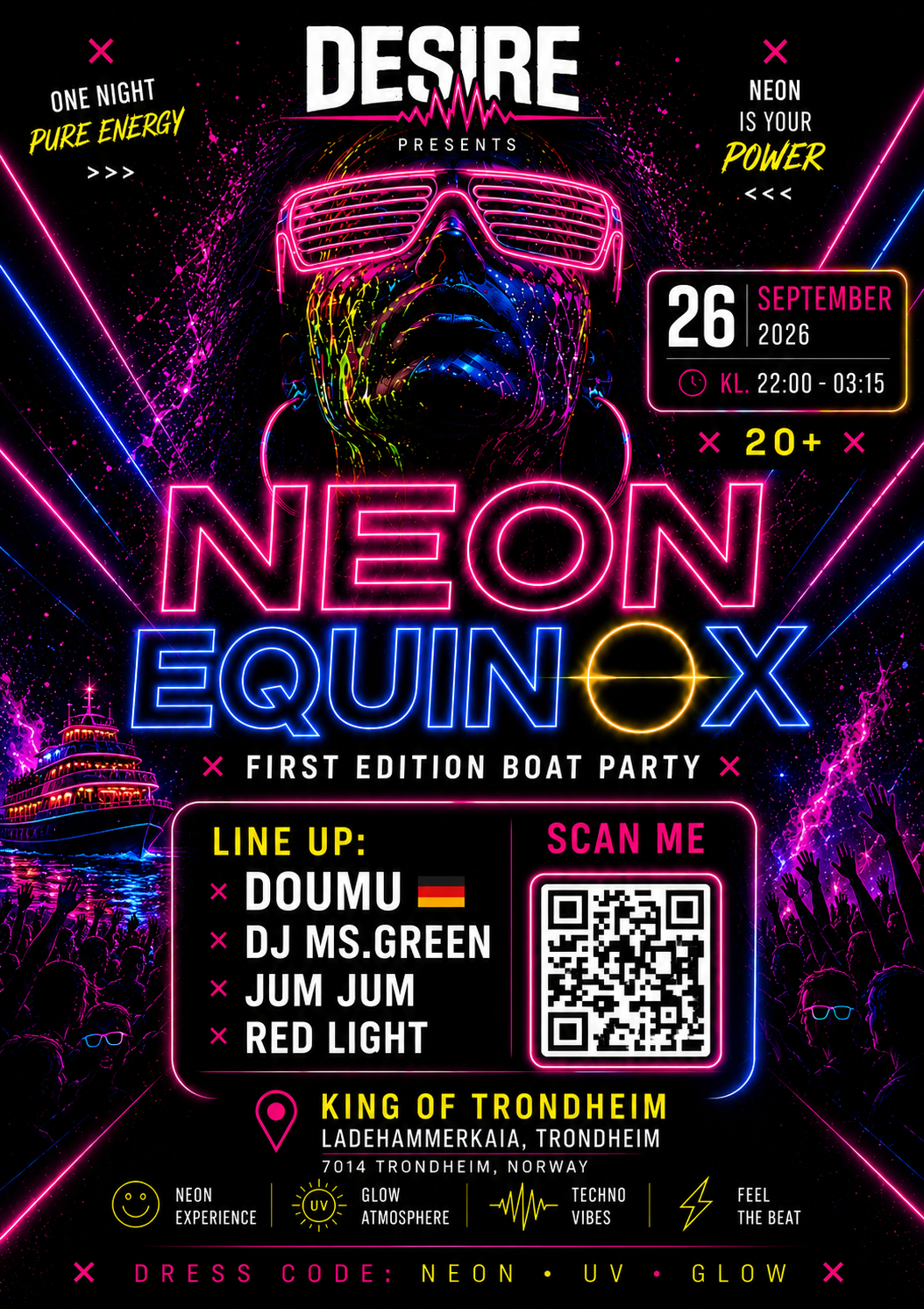 DESIRE//NEON EQUINOX event poster